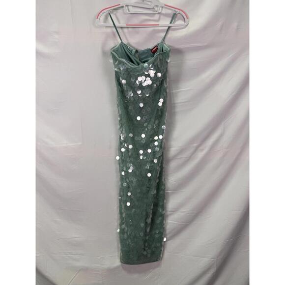 Staud Blue Casey Dress Size 0 with Missing Sequins - Picture 4 of 14